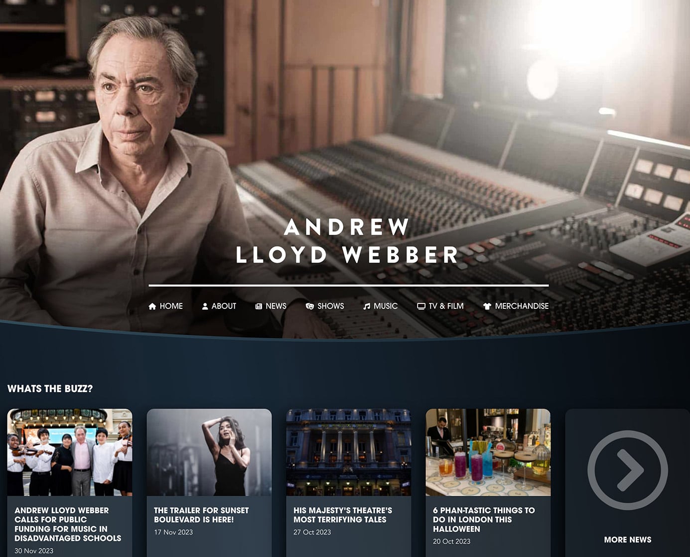 Andrew Lloyd Webber WordPress development